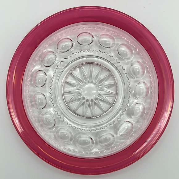 Vintage Tiffin-Franciscan King's Crown Ruby Red Flashed Salad Plates (Set of 6) - Picture 2 of 9